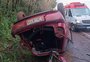Duas pessoas ficam feridas em capotamento na BR-158, em Palmeira das Missões