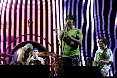 PORTO ALEGRE, RS, BRASIL, 16.11.2023:show da banda Red Hot Chilli Peppers na Arena do Gremio em Porto Alegre. Foto: Camila Hermes/Agencia RBS<!-- NICAID(15600238) -->
