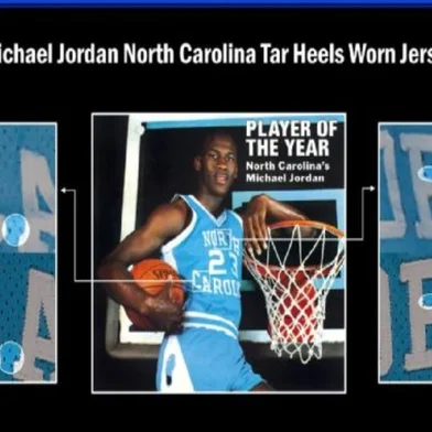 Michael Jordan, camisa universidade, leilão