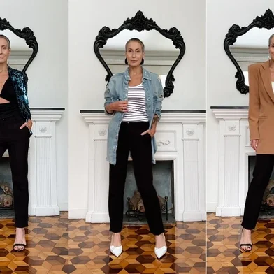 Coluna As Patrícias sobre Calça Preta<!-- NICAID(15630893) -->