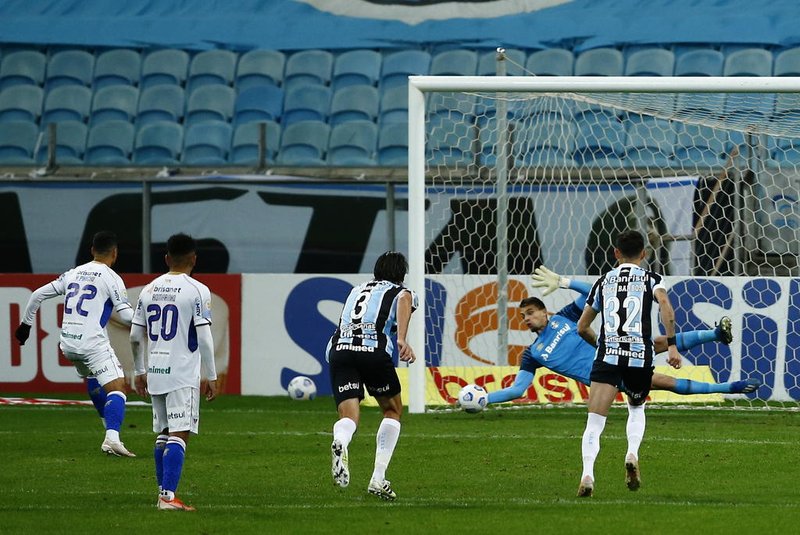 PORTO ALEGRE, RS, BRASIL - 27.06.2021 - O Grêmio recebe o Fortaleza na Arena pela sétima rodada do Brasileirão. (Foto: Félix Zucco/Agencia RBS)<!-- NICAID(14819554) -->