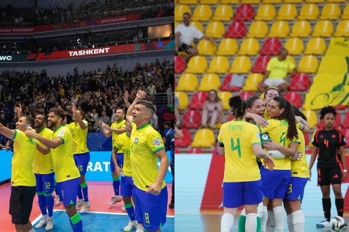 Montagem sobre fotos de Leto Ribas/CBF e Conmebol / Divulgação Montagem sobre fotos de Leto Ribas/CBF e Conmebol / Divulgação
