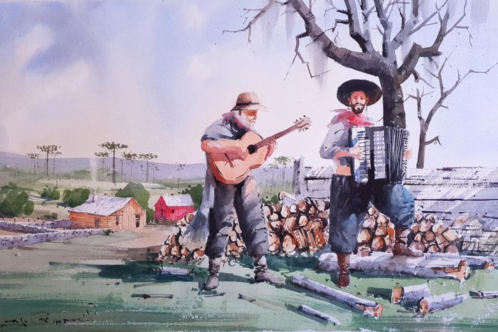aquarela de Antonio Giacomin / Divulgação