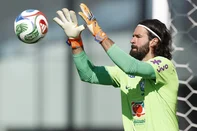 Treino da Seleção Brasileira no CT Columbia Park, em Morristown, Nova Jersey (EUA). Na foto, o goleiro Alisson.<!-- NICAID(16302938) -->