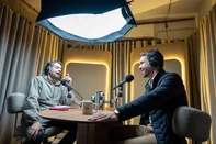 Luciano Potter e Eduardo Leite no programa "Potter Entrevista"<!-- NICAID(16067012) -->