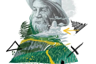 Ilustração de Charles Segat para a crônica "Na estrada da vida com Walt Whitman" de Nivaldo Pereira, a ser publicada na edição dos dias 30 e 31 de agosto, no caderno Almanaque. <!-- NICAID(16112631) -->