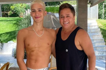 Sertanejo Leonardo e o filho João Guilherme<!-- NICAID(15279519) -->