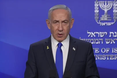 TEL AVIV, ISRAEL, 12-06-2025: Primeiro Ministro de Israel, Benjamin Netanyahu, discursa após ataque israelense na capital iraniana Teerã na noite da Quinta-feira 12. Foto: GPO (Government press office) / AFP<!-- NICAID(16058793) -->