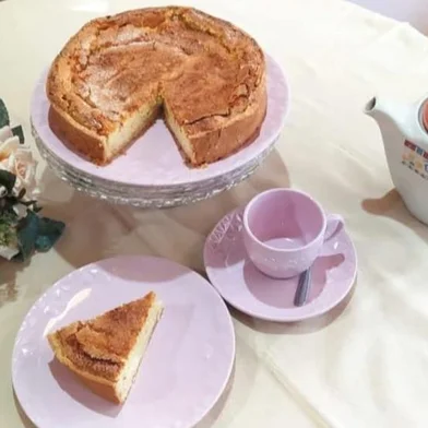 Käsekuchen, tradicional torta alemã de queijo<!-- NICAID(16076714) -->