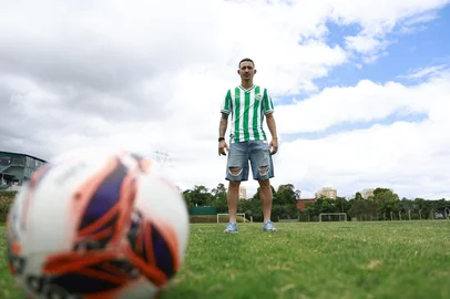 Jeff Botega / Agencia RBS Caxias do Sul, RS, Brasil - Especial Gauchão 2026. Alisson Safira, atleta do Esporte Clube Juventude.Indexador: jeff botega<!-- NICAID(16206790) -->