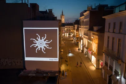 Obra de dança em 3D de Diego Mac em Ghent, na Bélgica.<!-- NICAID(15494562) -->