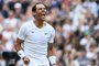 Spain's Rafael Nadal celebrates winning against Netherlands' Botic van de Zandschulp during their round of 16 men's singles tennis match on the eighth day of the 2022 Wimbledon Championships at The All England Tennis Club in Wimbledon, southwest London, on July 4, 2022. (Photo by Glyn KIRK / AFP) / RESTRICTED TO EDITORIAL USEEditoria: SPOLocal: WimbledonIndexador: GLYN KIRKSecao: tennisFonte: AFPFotógrafo: STR<!-- NICAID(15140019) -->