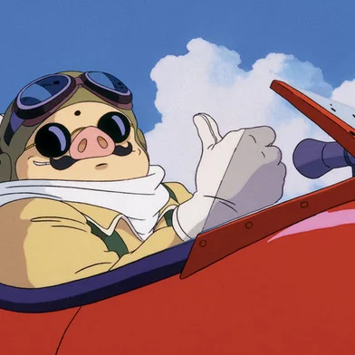 Cena do filme Porco Rosso, de Hayao Miyazaki<!-- NICAID(13647192) -->