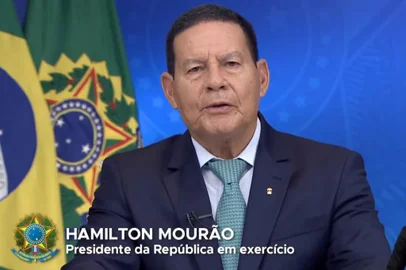 Pronunciamento do Presidente da República em exercício, Hamilton Mourão, na véspera de Ano-Novo<!-- NICAID(15309035) -->
