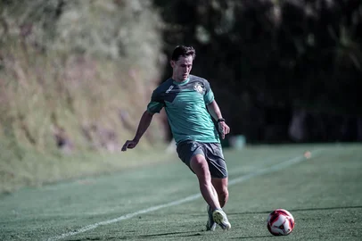 Fernando Alves / Juventude/Divulgação Lateral-esquerdo Patryck Lanza em treinamento do Ju no CT.<!-- NICAID(16245998) -->