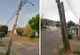 Postes inclinados preocupam moradores de Porto Alegre