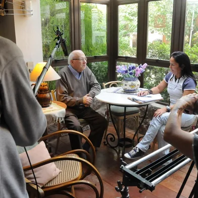 Gravação do documentário "Luis Fernando Verissimo, o Filme", de Luzimar Stricher.<!-- NICAID(15509483) -->