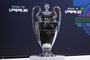 This photograph taken on December 18, 2023, shows the UEFA Champions League cup ahead of the 2023-2024 UEFA Champions League football tournament round of 16 draw at the House of European Football in Nyon. (Photo by Fabrice COFFRINI / AFP)Editoria: SPOLocal: NyonIndexador: FABRICE COFFRINISecao: soccerFonte: AFPFotógrafo: STF<!-- NICAID(15628552) -->