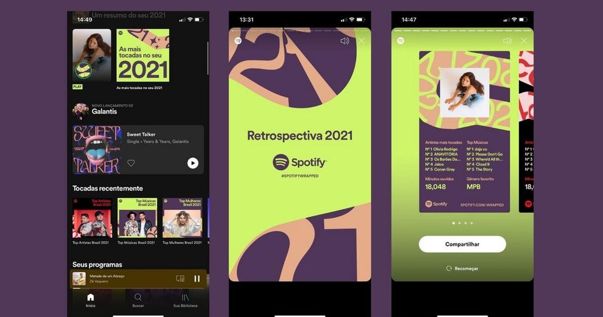 Retrospectiva Spotify 2021: como ver a sua? - Tracklist