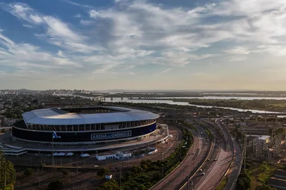 Porto Alegre, RS, Brasil, 02-03-2025: Arena do Grêmio: Jogo de ida da final do campeonato Gaúcho. Foto: Renan Mattos / Agência RBSLocal: Porto Alegre<!-- NICAID(15990303) -->