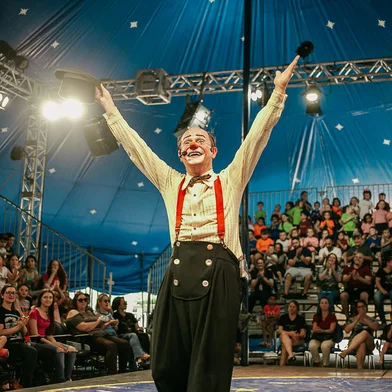 Maior festival circense do Estado, o Sesc Circo, em Camaquã. Foto do Circo do Só Eu, na edição de 2022.<!-- NICAID(15590727) -->