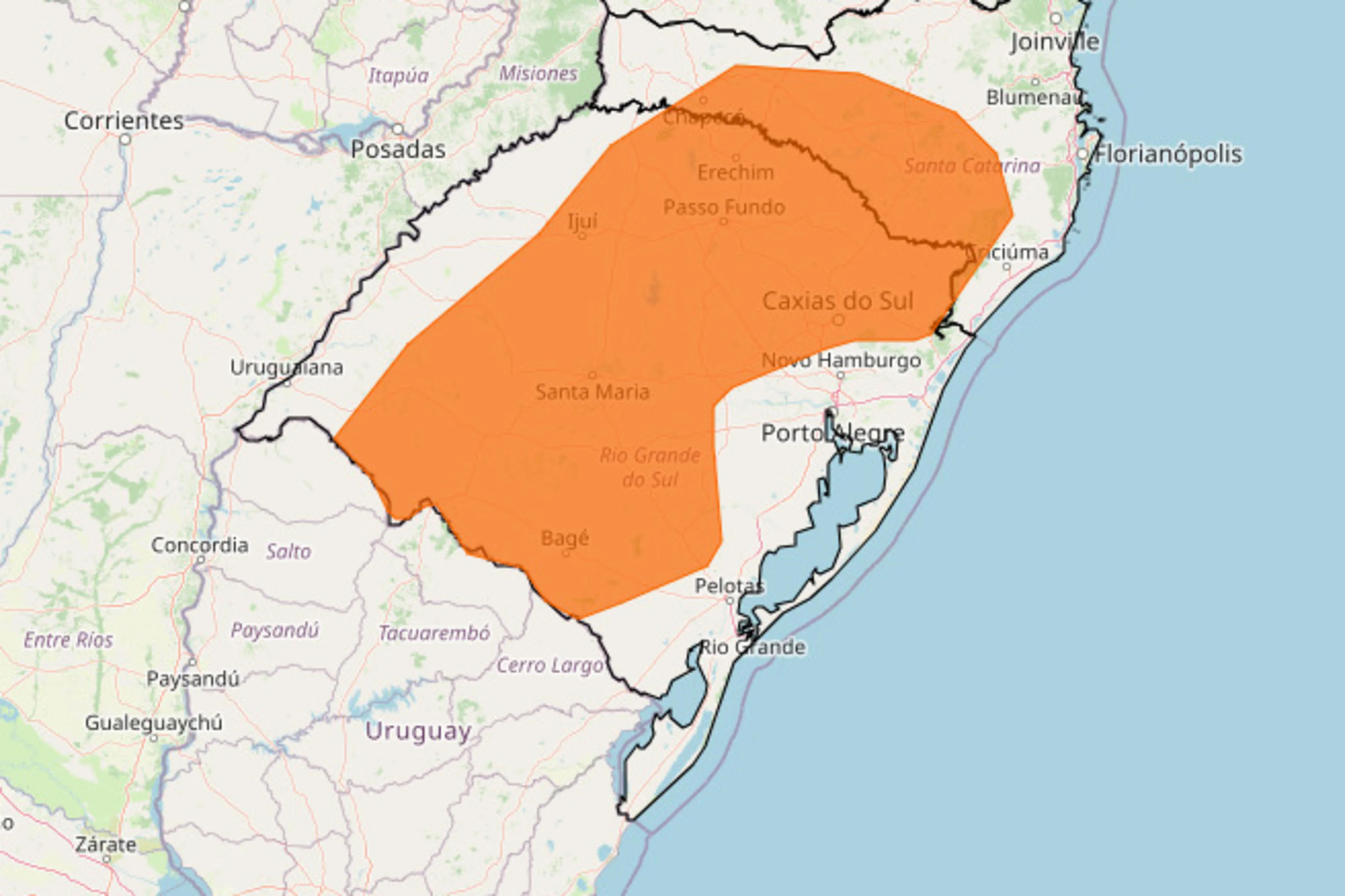 Instituto Nacional de Meteorologia (Inmet)/Reprodução