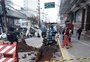 Avenida Júlio de Castilhos, no Centro de Caxias do Sul, está bloqueada para obras 