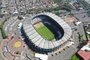 Aerial view of the empty Azteca stadium in Mexico City on March 22, 2020, as the Mexican football torunamnet was postponed prevent the spread of the new coronavirus. (Photo by ALFREDO ESTRELLA / AFP)Editoria: HTHLocal: Mexico CityIndexador: ALFREDO ESTRELLASecao: soccerFonte: AFPFotógrafo: STF<!-- NICAID(15623903) -->