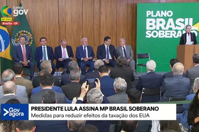 Lançamento da MP Brasil Soberano - pacote para mitigar efeitos do tarifaço dos Estados Unidos<!-- NICAID(16100537) -->