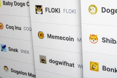 March 1rst 2024 Crypto exchange screen focused on meme coins category, as BONK, SHIB, FLOKI, PEPE, MEME, ELON, SNEK, COQ, WIF, CORGIAI or BabyDoge.Fonte: 748637658<!-- NICAID(15978134) -->
