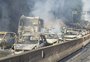 Veículos atingidos por incêndio em carreta na BR-101 são removidos; rodovia foi liberada