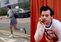 Harry Styles troca o carro pela corrida para chegar a show no Estádio de Wembley