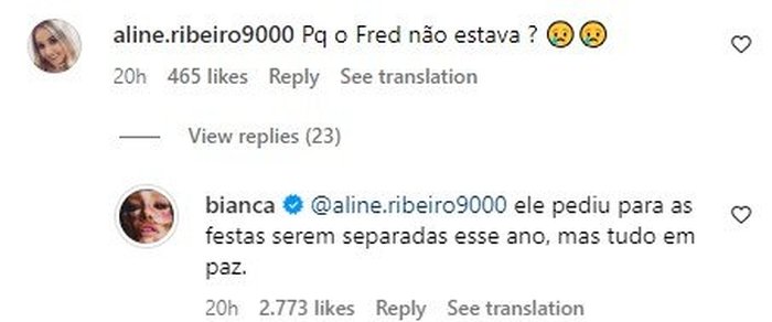 @bianca  Instagram / Reprodução