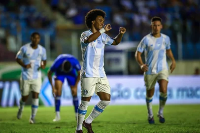 Lucas Uebel / Gremio Willian no gol contra o Confiança pela Copa do Brasil<!-- NICAID(16285632) -->