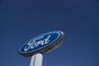 LONG BEACH, CA - SEPTEMBER 23: A Ford sign is seen at a dealership on September 23, 2022 in Long Beach, California. Ford Motor Co. has reportedly delayed deliveries on some new vehicles due to a supply-chain shortage of the company's iconic blue badges.   Eric Thayer/Getty Images/AFP (Photo by Eric Thayer / GETTY IMAGES NORTH AMERICA / Getty Images via AFP)<!-- NICAID(15216233) -->
