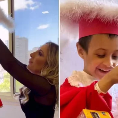 Em tratamento contra leucemia, criança ganha festa de formatura em hospital de Porto Alegre: "Foi uma emoção", diz mãe<!-- NICAID(15947448) -->