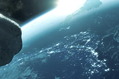 Imagem do asteroide Apophis se aproximando da Terra<!-- NICAID(15412241) -->