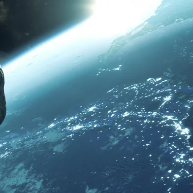 Imagem do asteroide Apophis se aproximando da Terra<!-- NICAID(15412241) -->