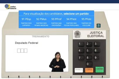 Simulador de Votação da Justiça Eleitoral.<!-- NICAID(15207306) -->