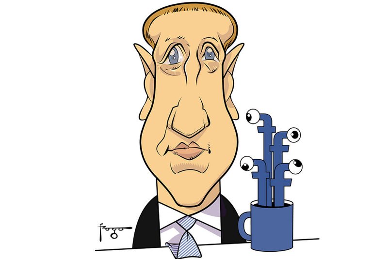 09/10/2021 - FRASES DA SEMANA: caricatura de Mark Zuckerberg, dono das redes sociais Facebook, Instagram e WhatsApp. FOTO: Gilmar Fraga / Agência RBS ONLINE<!-- NICAID(14910089) -->