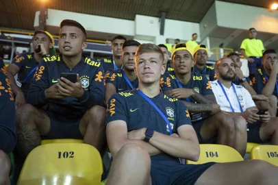 Seleção Brasileira Olímpica acompanha no Estádio Centenário Armênia o jogo entre Uruguai x Bolívia. Bruno Fuchs<!-- NICAID(14400209) -->