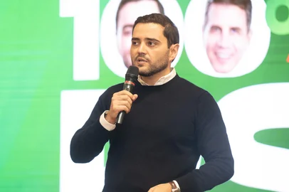 Gabriel Souza palestrou na Reunião Almoço da CIC Caxias no dia 8 de junho de 2026 e abriu uma série de encontros com os pré-candidatos ao governo do RS.<!-- NICAID(16301866) -->