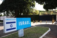 Brasília (DF) 13/06/2025 - Entrada da embaixada de Israel em Brasília<!-- NICAID(16109889) -->