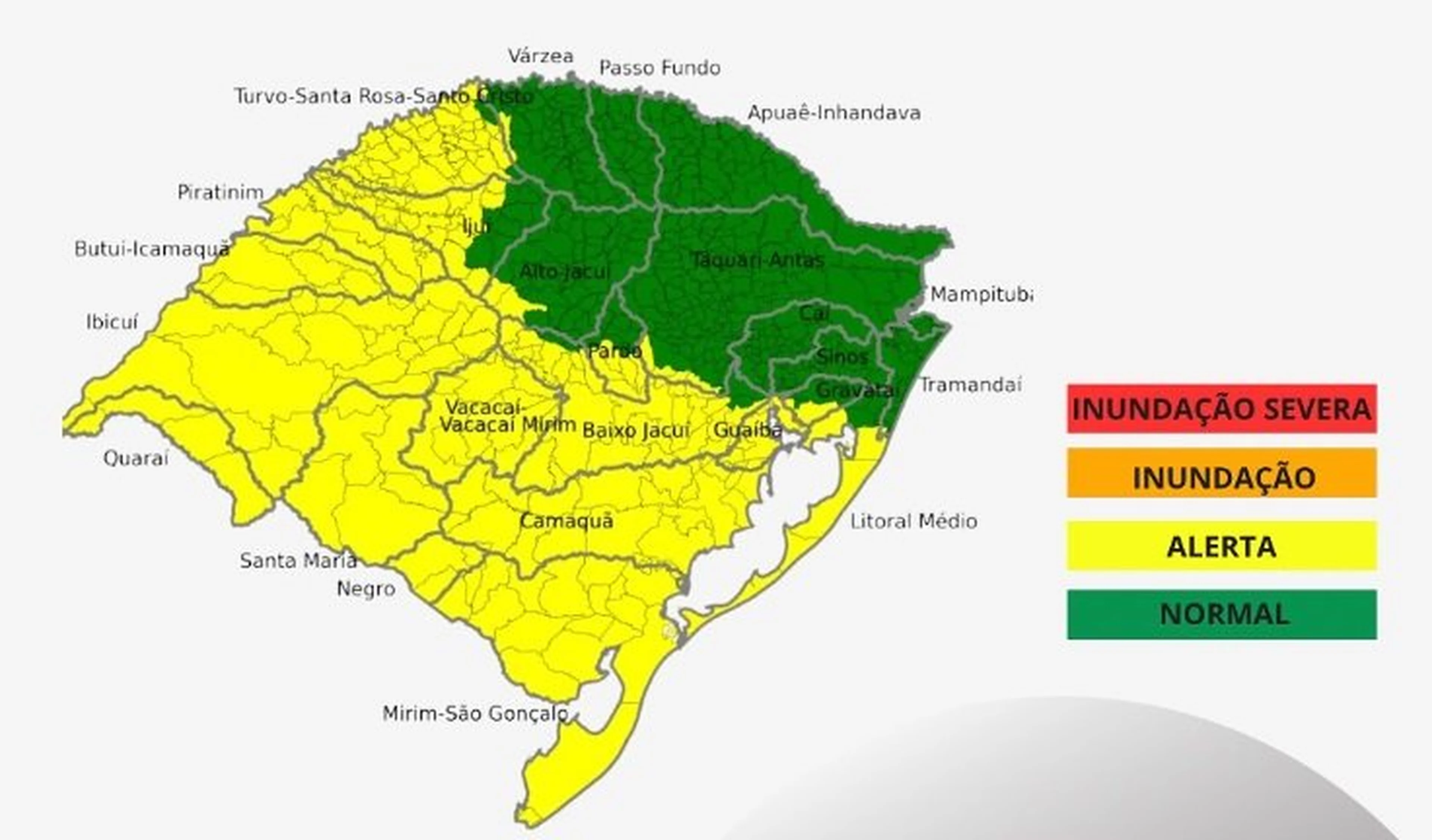 Reprodução/Defesa Civil do RS