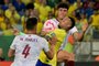 Venezuela's forward Darwin Machis (L) and Brazil's forward Neymar fight for the ball during the 2026 FIFA World Cup South American qualification football match between Brazil and Venezuela at the Arena Pantanal stadium in Cuiaba, Mato Grosso State, Brazil, on October 12, 2023. (Photo by NELSON ALMEIDA / AFP)Editoria: SPOLocal: CuiabáIndexador: NELSON ALMEIDASecao: soccerFonte: AFPFotógrafo: STF<!-- NICAID(15568179) -->