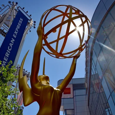 LOS ANGELES, CA - SEPTEMBER 20: Emmy Award statue seen at the 67th Annual Primetime Emmy Awards at Microsoft Theater on September 20, 2015 in Los Angeles, California.   Frazer Harrison/Getty Images/AFP<!-- NICAID(11698602) -->