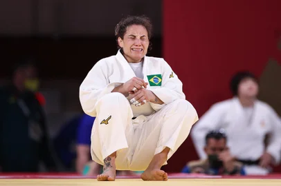 28.07.2021 - Jogos Olímpicos Tóquio 2020 - Judô Feminino. Categoria Médio (até 70kg). Na foto a atleta Maria Portela. Foto: Gaspar Nóbrega/COB<!-- NICAID(14846615) -->