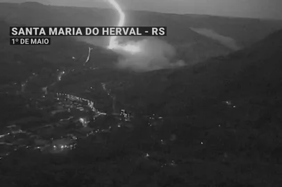 Raio atinge Santa Maria do Herval