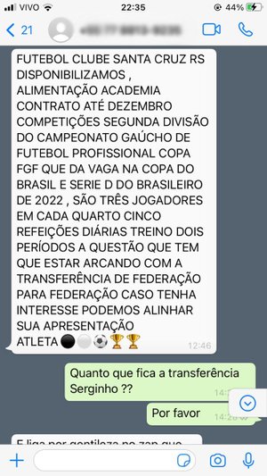 Reprodução / WhatsApp Reprodução / WhatsApp