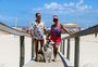Um husky siberiano na praia? Freddie faz sucesso em Capão da Canoa